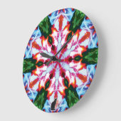 Grande Horloge Ronde Cilantro Kaleidoscope (Angle)