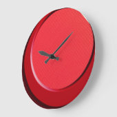 Grande Horloge Ronde Cinquante Montre Rouge Moderne Rétro (Angle)