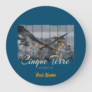Grande Horloge Ronde Cinque Terre Vernazza Italien Souvenir Vintage