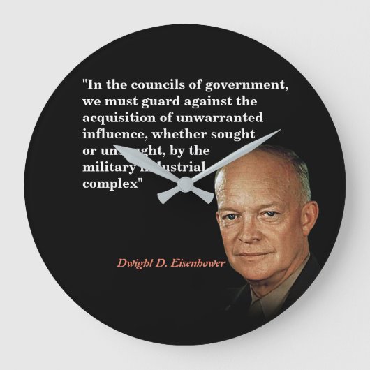 Grande Horloge Ronde Citation D'Eisenhower Sur Le Complexe Industriel M (Recto)