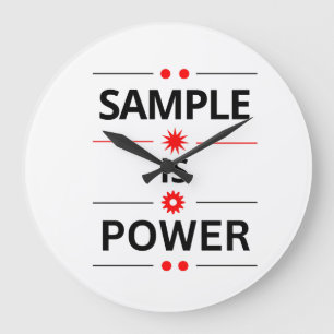 Grande Horloge Ronde Citation en Typographie Gras