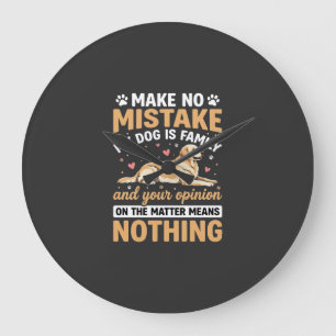 Grande Horloge Ronde Citation Mon Chien Est Famille