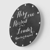 Grande Horloge Ronde Citations de tableau noir (Angle)