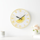 Grande Horloge Ronde Citron (Maison)
