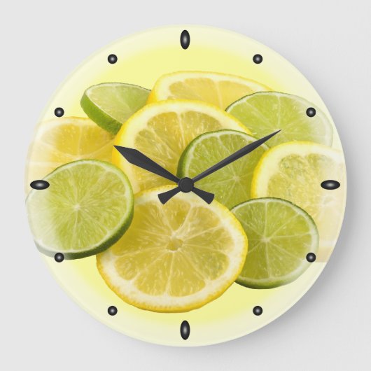 Grande Horloge Ronde Citron et citron vert (Recto)