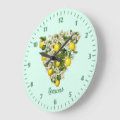 Grande Horloge Ronde Citrons (Angle)