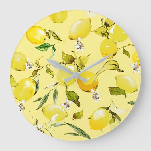 Grande Horloge Ronde citrons aquarelle 15 (Recto)