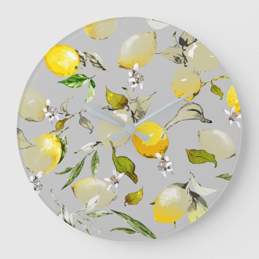 Grande Horloge Ronde citrons aquarelle 18 (Recto)