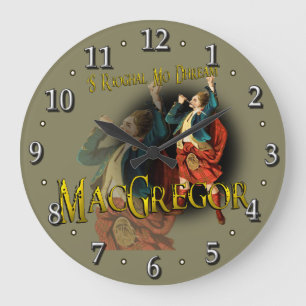 Grande Horloge Ronde Clan écossais MacGregor Tartan