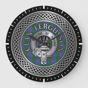 Grande Horloge Ronde Clan Fergusson Crest & Tartan Knot