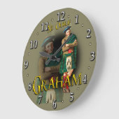 Grande Horloge Ronde Clan Graham Tartan (Angle)