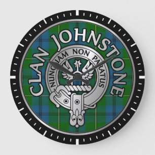 Grande Horloge Ronde Clan Johnstone Crest & Tartan Knot