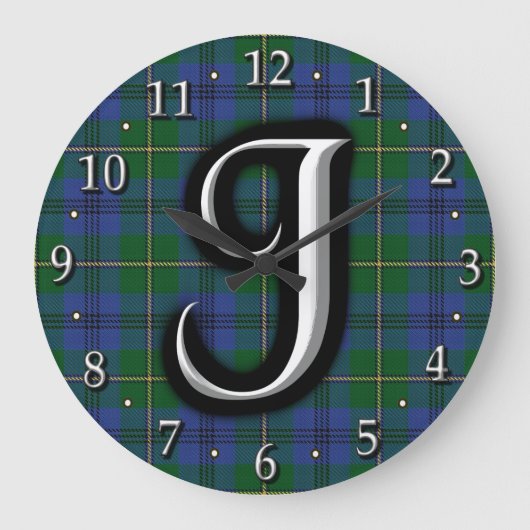 Grande Horloge Ronde Clan Johnstone Johnston Letter J (Recto)