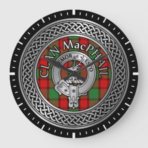 Grande Horloge Ronde Clan MacPhail Crest & Tartan Knot