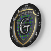 Grande Horloge Ronde Clan Tartan Clock (Angle)