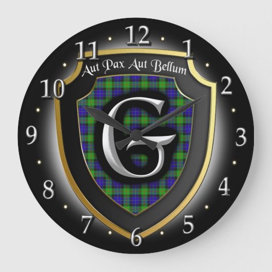 Grande Horloge Ronde Clan Tartan Clock (Recto)