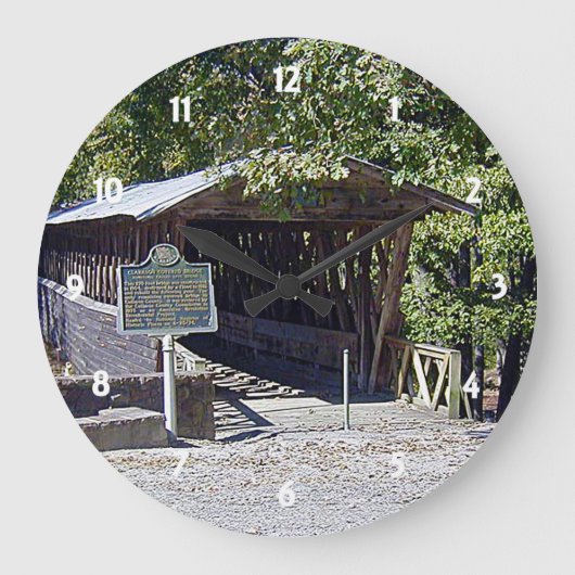 Grande Horloge Ronde Clarkson Pont couvert Alabama (Recto)