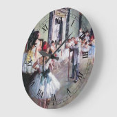 Grande Horloge Ronde Classe de danse par Edgar Degas, Ballet Art Vintag (Angle)