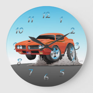 Grande Horloge Ronde Classic Seventies Muscle Car