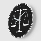 Grande Horloge Ronde Classy Scales of Justice (Angle)
