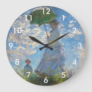 Grande Horloge Ronde Claude Monet - La Promenade, Femme au parasol