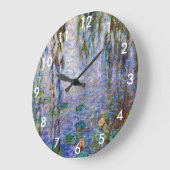 Grande Horloge Ronde Claude Monet - Lys d'eau (Angle)