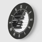 Grande Horloge Ronde Clavier pour piano (Angle)
