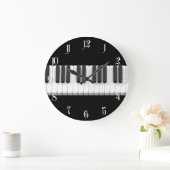 Grande Horloge Ronde Clavier pour piano (Maison)