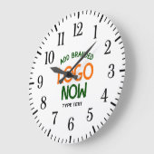 GRANDE HORLOGE RONDE CLIENT SIMPLE CONTEMPORAIN PROPRE BLANC MODE (Angle)