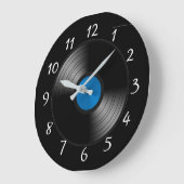 Grande Horloge Ronde Clignotant mural de l'enregistrement (Angle)