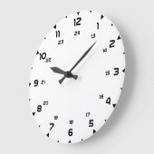 Grande Horloge Ronde Clock 24h modèle create your own clock-face (Angle)