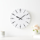 Grande Horloge Ronde Clock 24h modèle create your own clock-face (Maison)