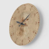GRANDE HORLOGE RONDE CLOCK ART, LÉONARD DE VINCI SELF (Angle)