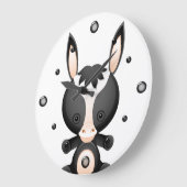 Grande Horloge Ronde Clock Baby Donkey (Angle)