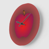 Grande Horloge Ronde Clock Big Red Apple (Angle)