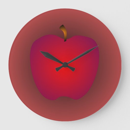 Grande Horloge Ronde Clock Big Red Apple (Recto)