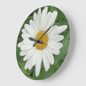 Grande Horloge Ronde Clock blanc daisy (Angle)