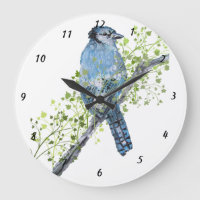Clock bleu jay