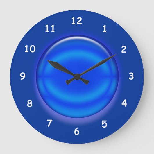 Grande Horloge Ronde Clock - Blue 3D (Recto)