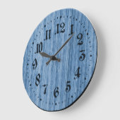 Grande Horloge Ronde Clock Blue Rustic (Angle)