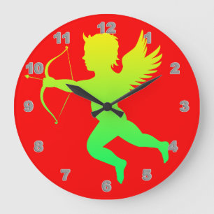Grande Horloge Ronde Clock Boy Angel Acrylic