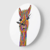 Grande Horloge Ronde Clock Cute et Colorful (Angle)