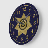 Grande Horloge Ronde Clock de Badge (Angle)