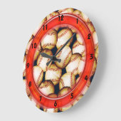 Grande Horloge Ronde Clock de baseball (Angle)