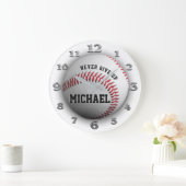 Grande Horloge Ronde Clock de baseball (Maison)