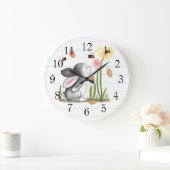 Grande Horloge Ronde Clock de Bunny Bees (Maison)
