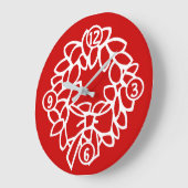 Grande Horloge Ronde Clock de Christmas (Angle)