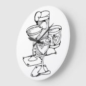 Grande Horloge Ronde Clock de Cocktail (Angle)