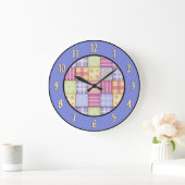 Grande Horloge Ronde Clock de Country Quilt (Maison)