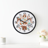 Grande Horloge Ronde Clock de Cute Animal (Maison)
